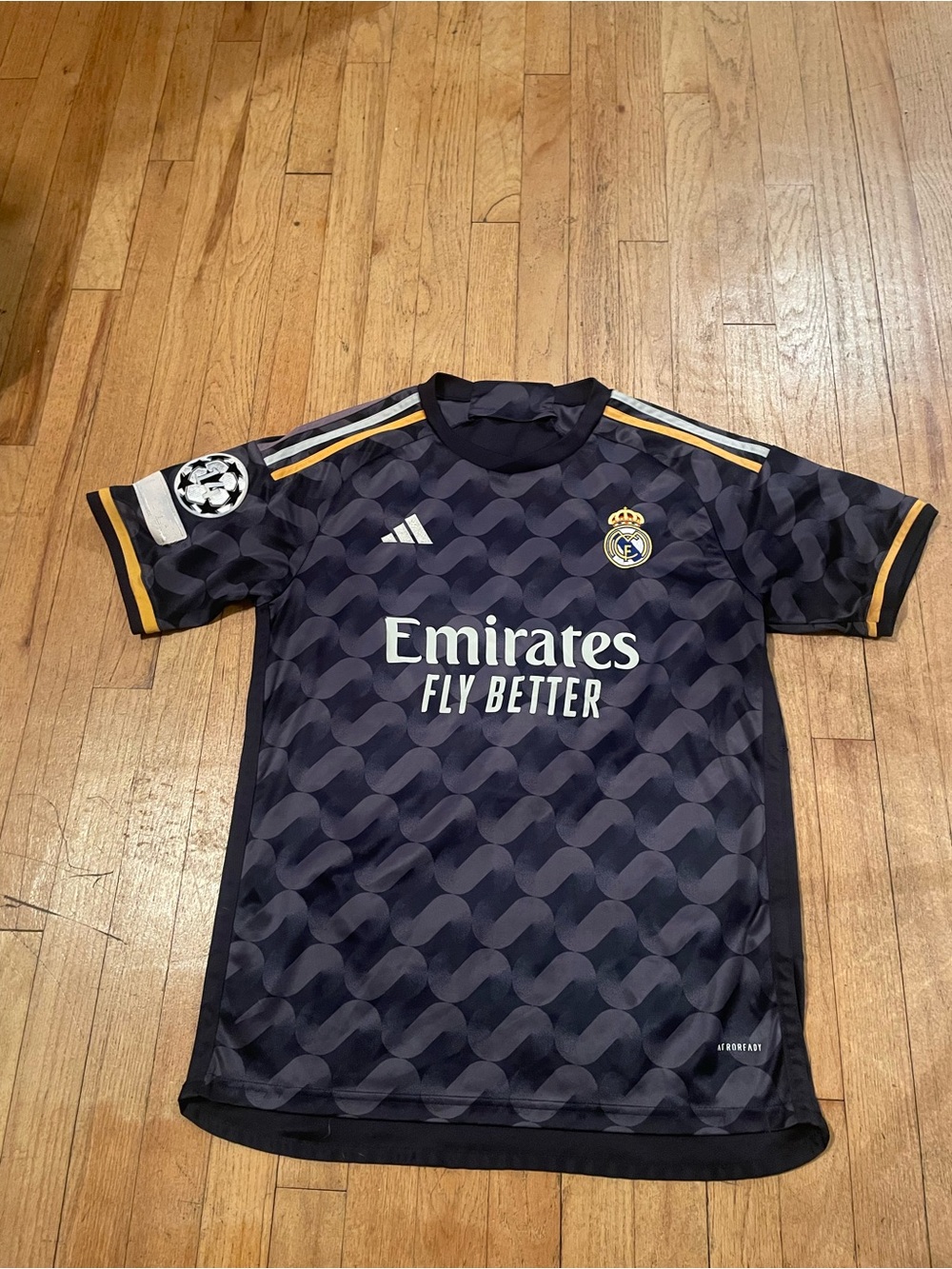 adidas Real Madrid Navy and Gold Youth Soccer Jersey